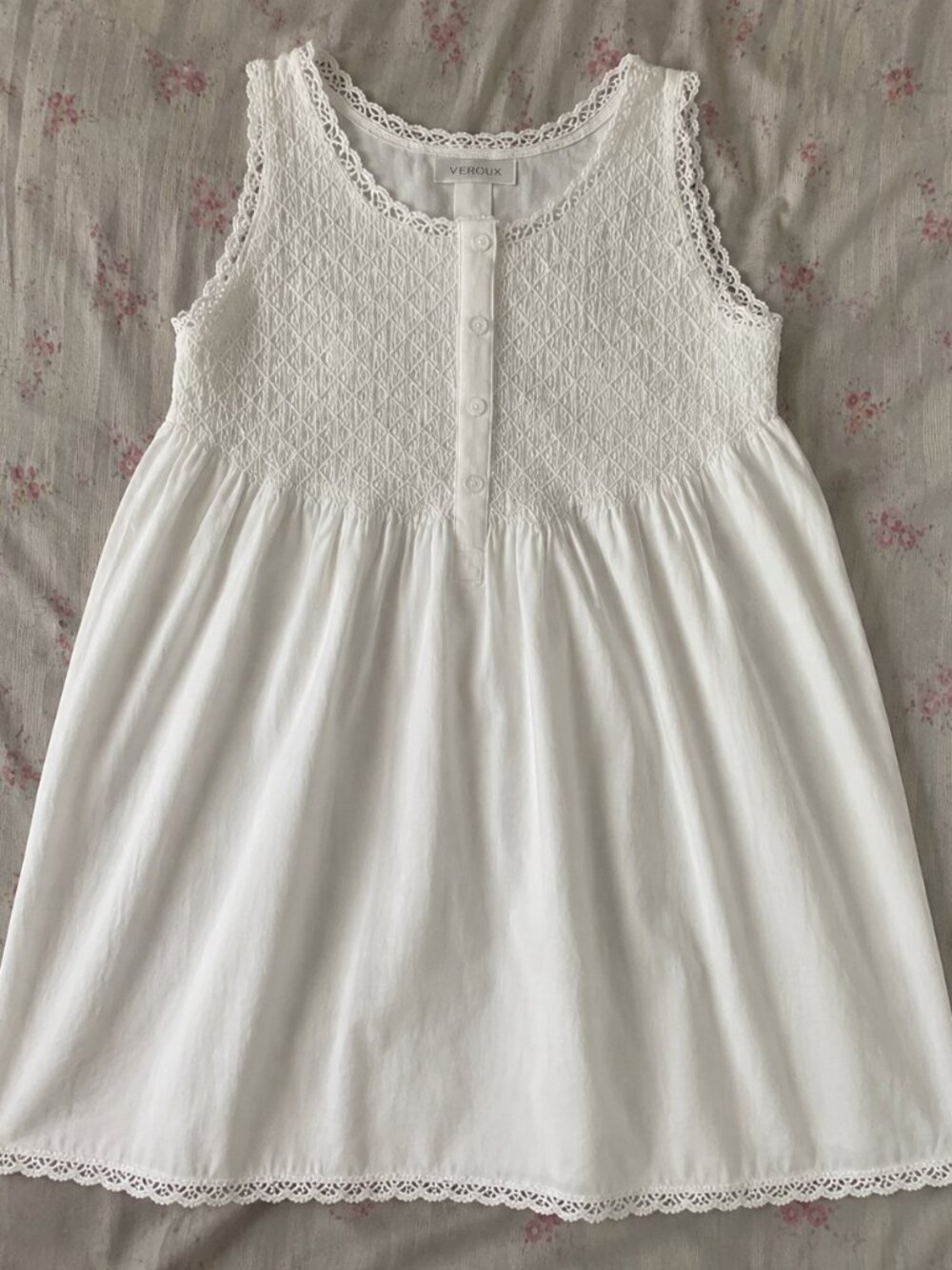 Smock Tatting Lace Pure Cotton Little Girl Nightgown